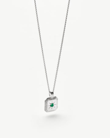 May Birthstone Pendant Necklace | Dyed Green Chalcedony/May Necklaces Missoma 
