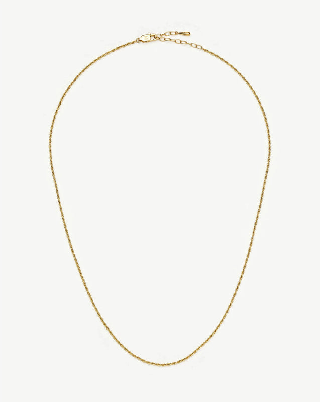 Medium Rope Chain Necklace | 18k Gold Plated