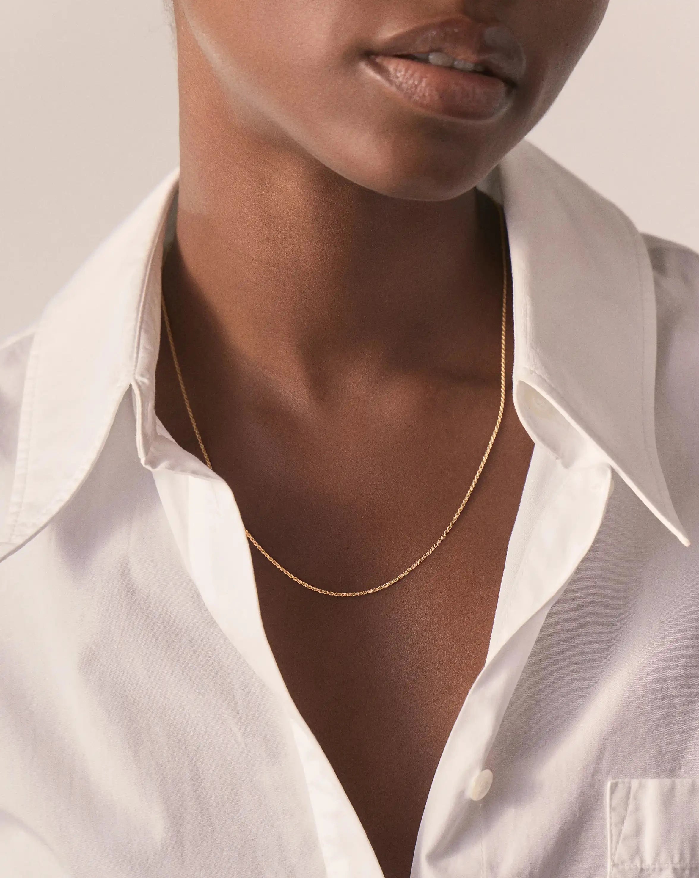Medium Rope Chain Necklace | 18k Gold Plated Necklaces Missoma 