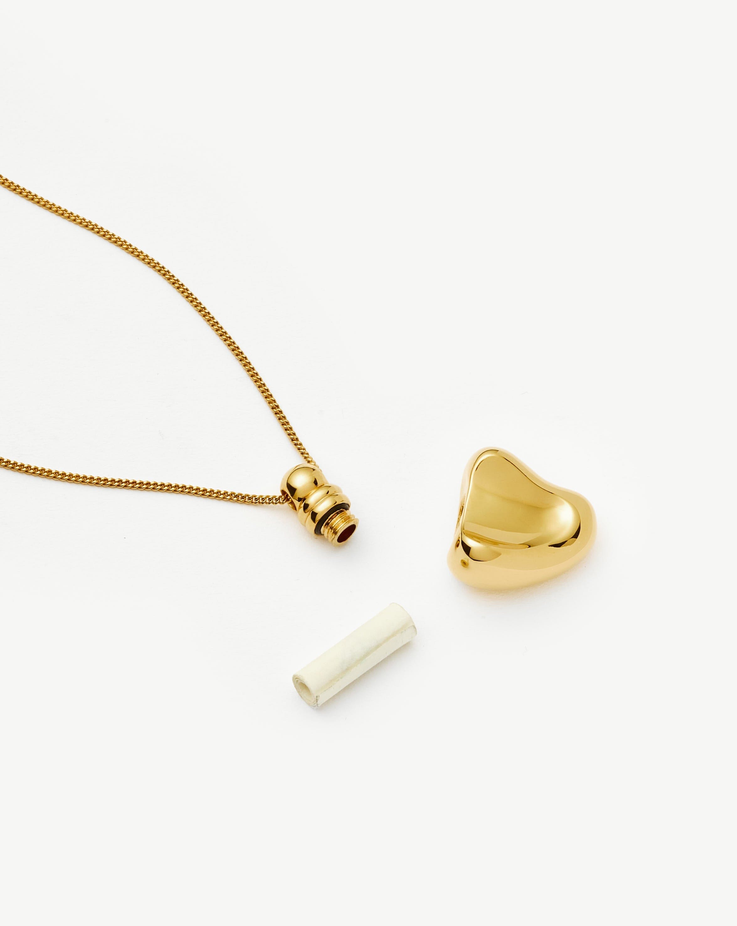 Message in a Bottle Heart Pendant Necklace | 18k Gold Plated Necklaces Missoma 