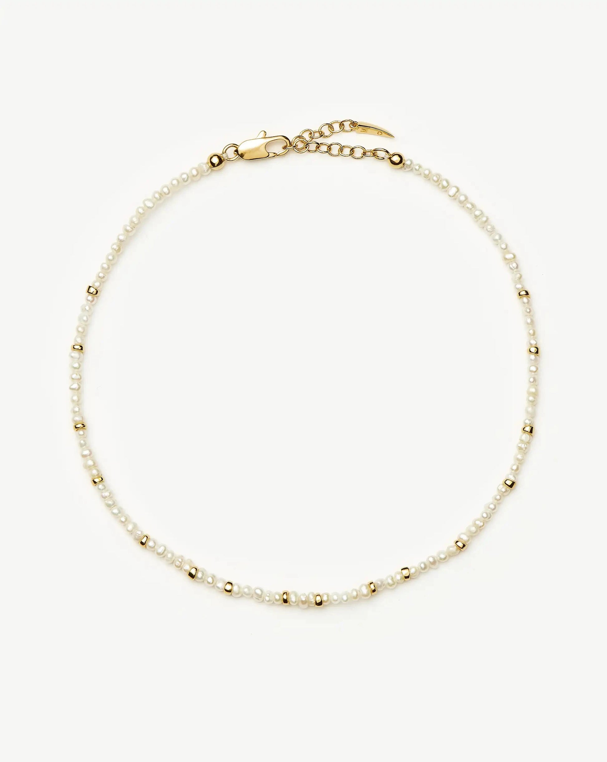 Micro Pearl Beaded Anklet | 18k Gold Plated/Pearl Anklets Missoma 