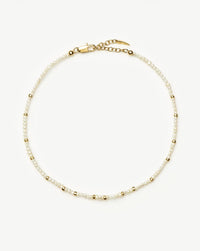 Micro Pearl Beaded Anklet | 18k Gold Plated/Pearl Anklets Missoma 