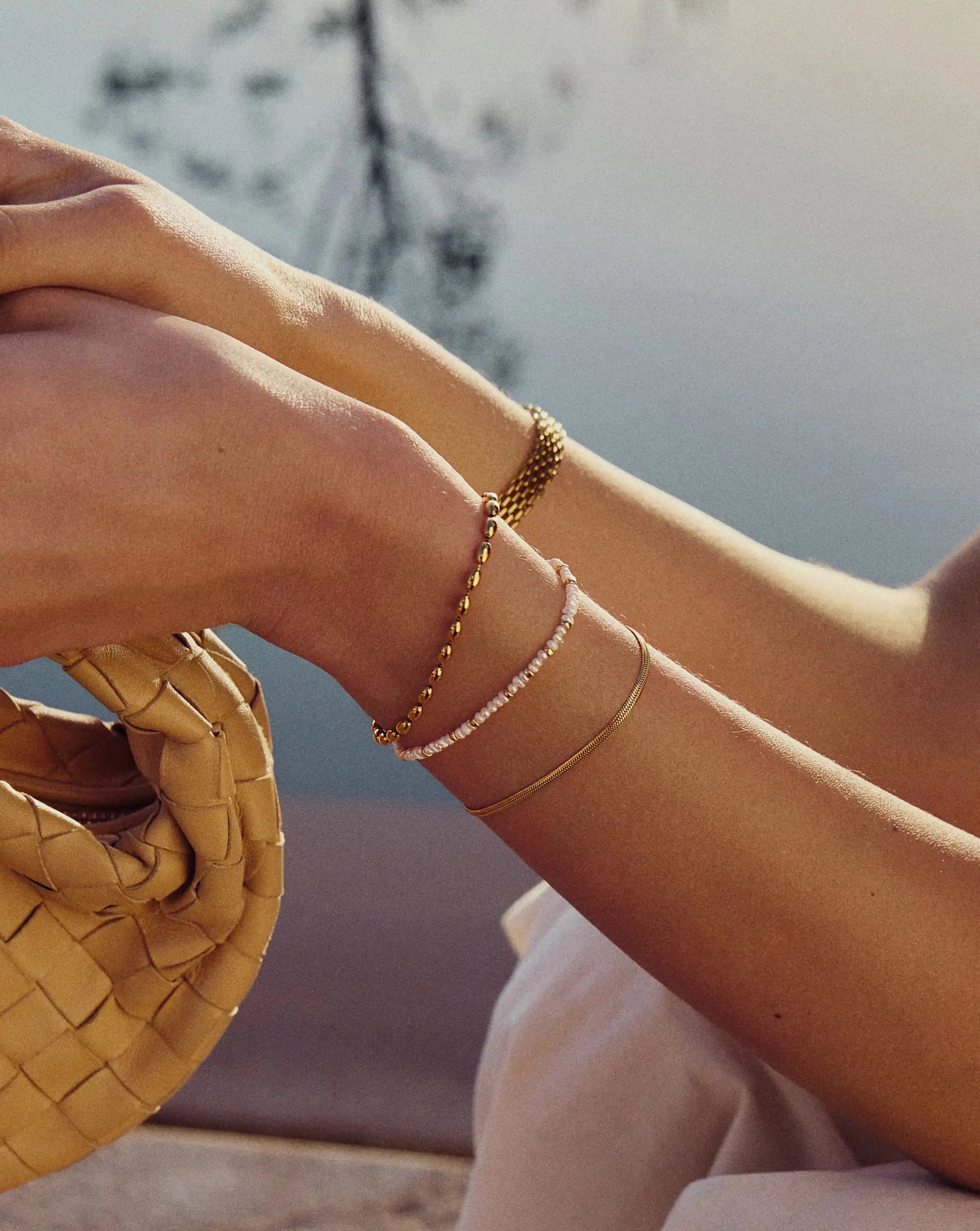 Micro Pearl Beaded Bracelet | 18k Gold Plated/Pearl Bracelets Missoma 