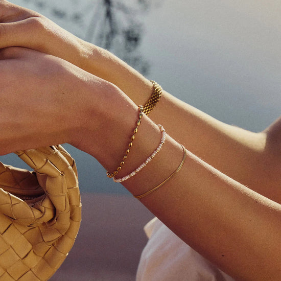 Micro Pearl Beaded Bracelet | 18k Gold Plated/Pearl Bracelets Missoma 