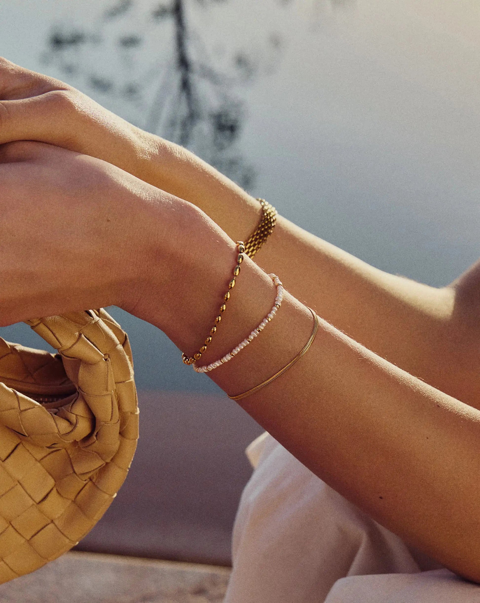 Micro Pearl Beaded Bracelet | 18k Gold Plated/Pearl Bracelets Missoma 