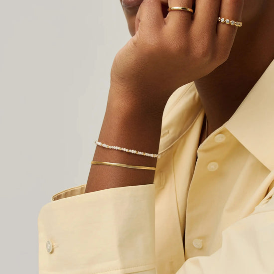 Micro Pearl Beaded Bracelet | 18k Gold Plated/Pearl Bracelets Missoma 