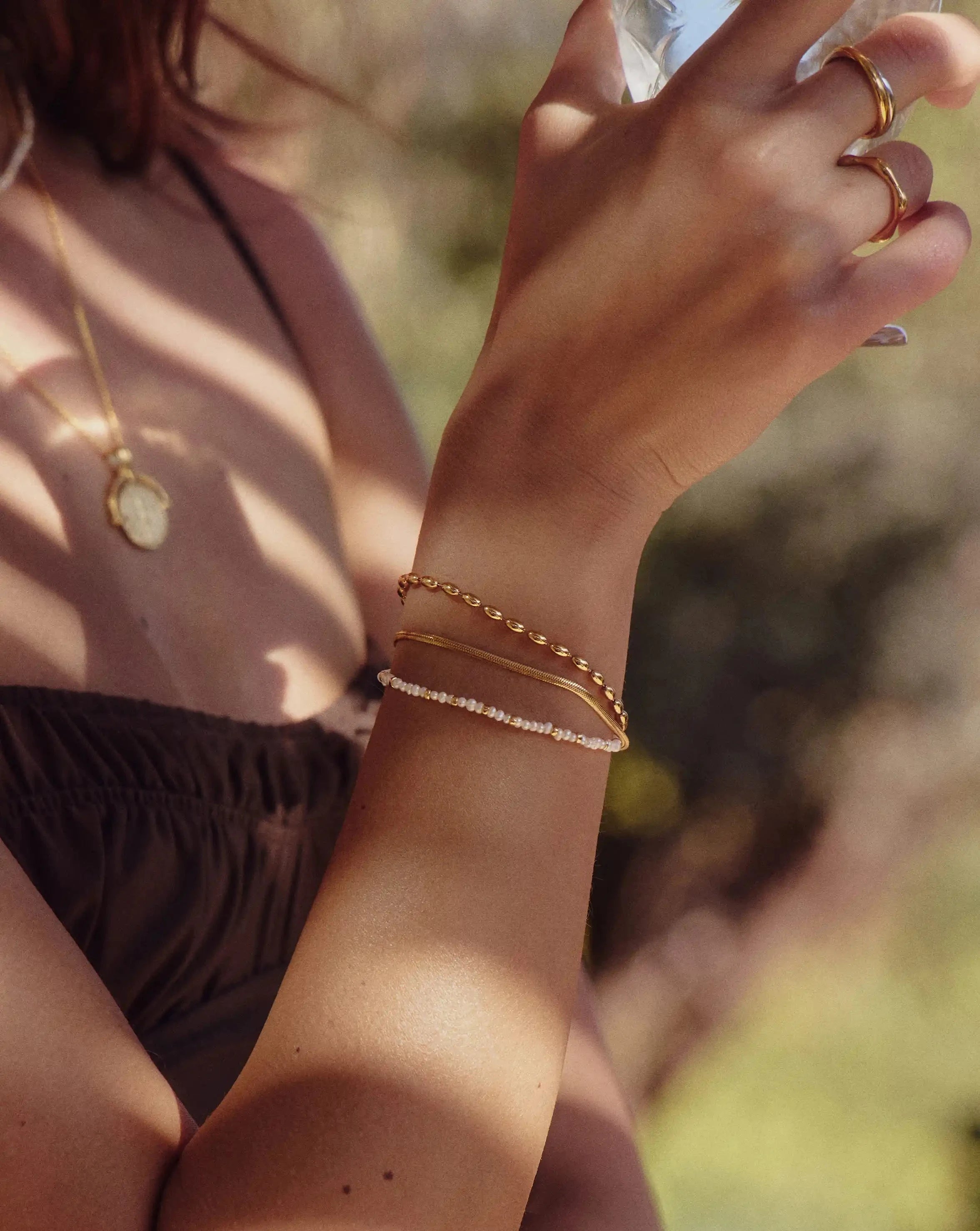 Micro Pearl Beaded Bracelet | 18k Gold Plated/Pearl Bracelets Missoma 