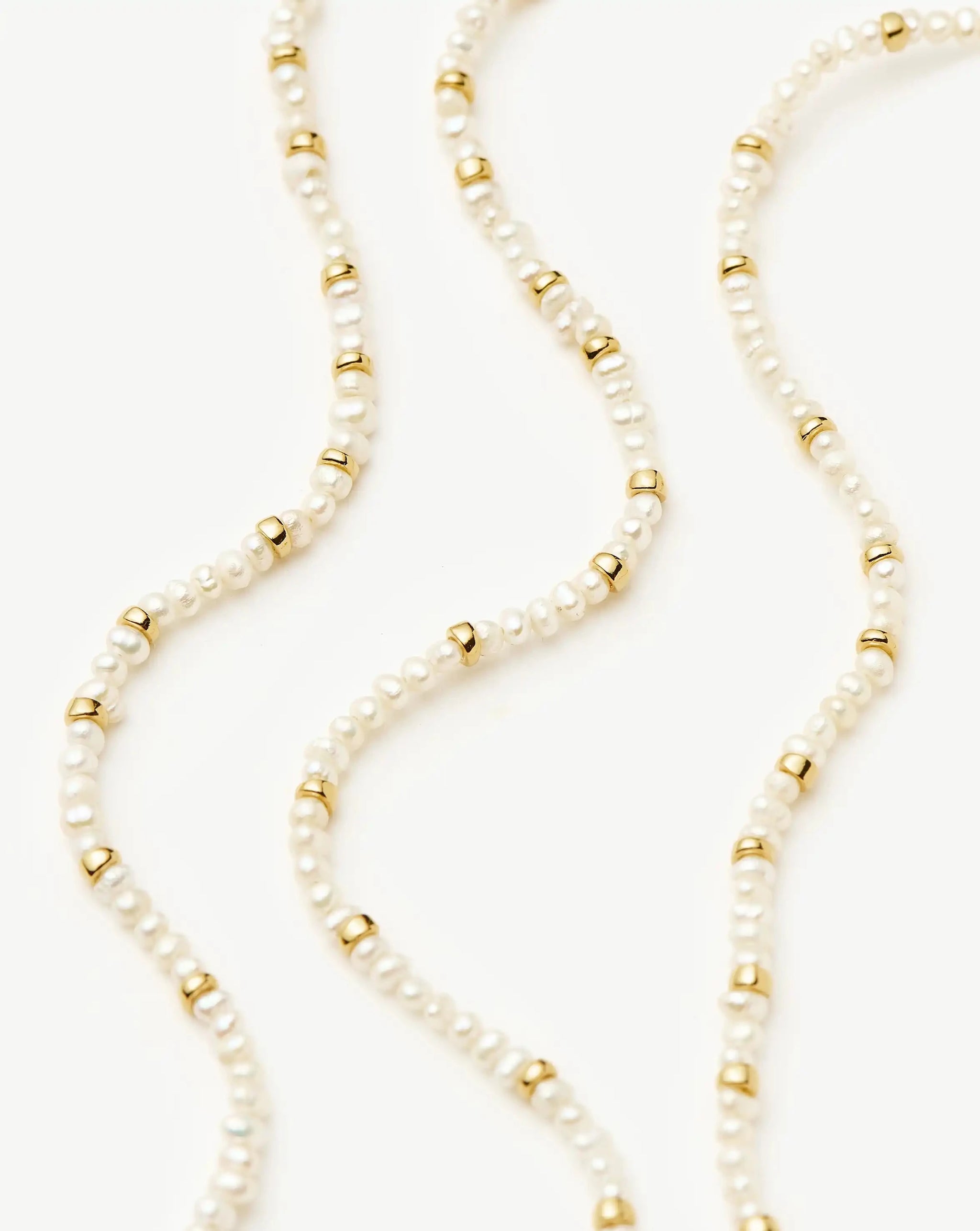 Micro Pearl Beaded Necklace | 18k Gold Plated/Pearl Necklaces Missoma 