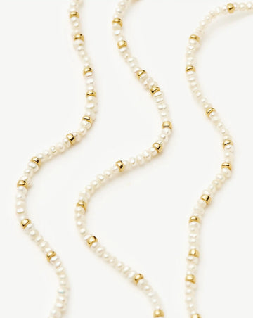 Micro Pearl Beaded Necklace | 18k Gold Plated/Pearl Necklaces Missoma 