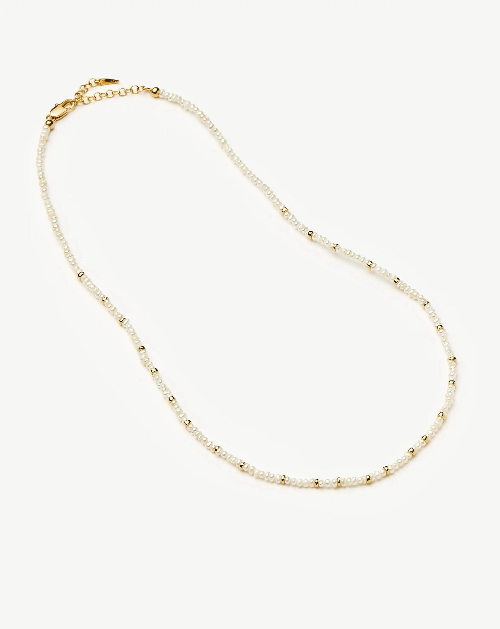 Micro Pearl Beaded Necklace | 18k Gold Plated/Pearl Necklaces Missoma 