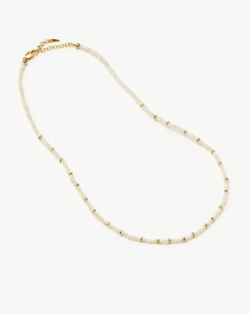 Micro Pearl Beaded Necklace | 18k Gold Plated/Pearl Necklaces Missoma 