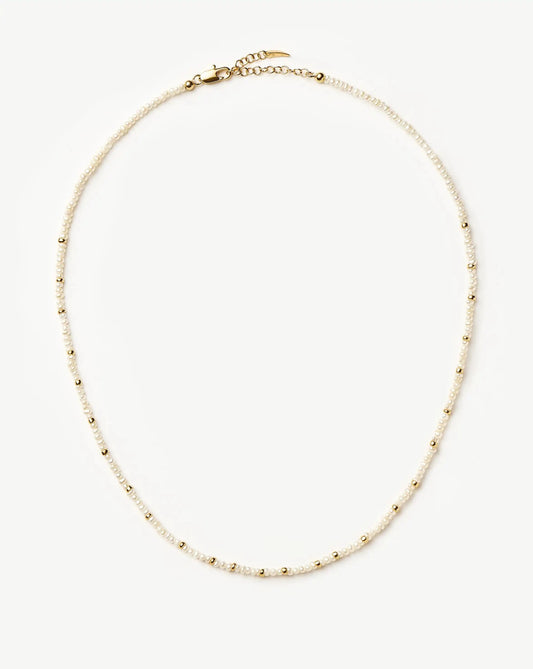 Micro Pearl Beaded Necklace | 18k Gold Plated/Pearl Necklaces Missoma 