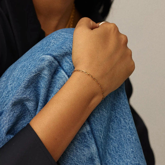 Mini Paperclip Chain Bracelet | 18k Gold Plated Bracelets Missoma 