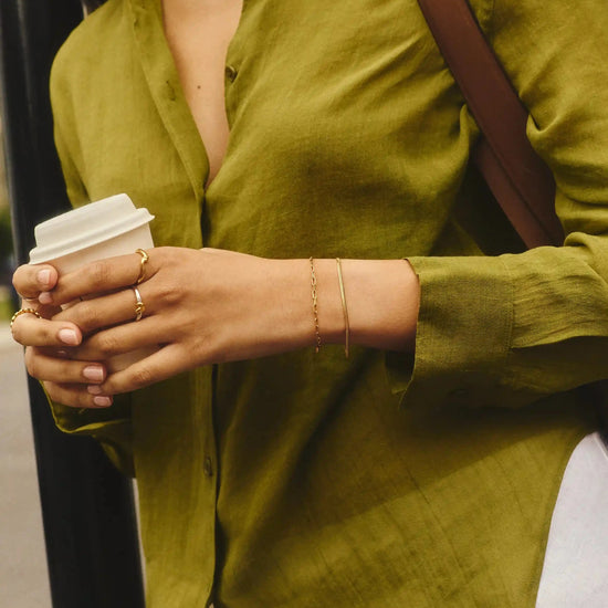 Mini Paperclip Chain Bracelet | 18k Gold Plated Bracelets Missoma 