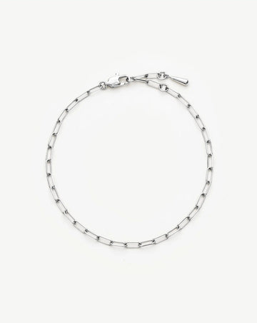 Mini Paperclip Chain Bracelet | Platinum Plated Bracelets Missoma 