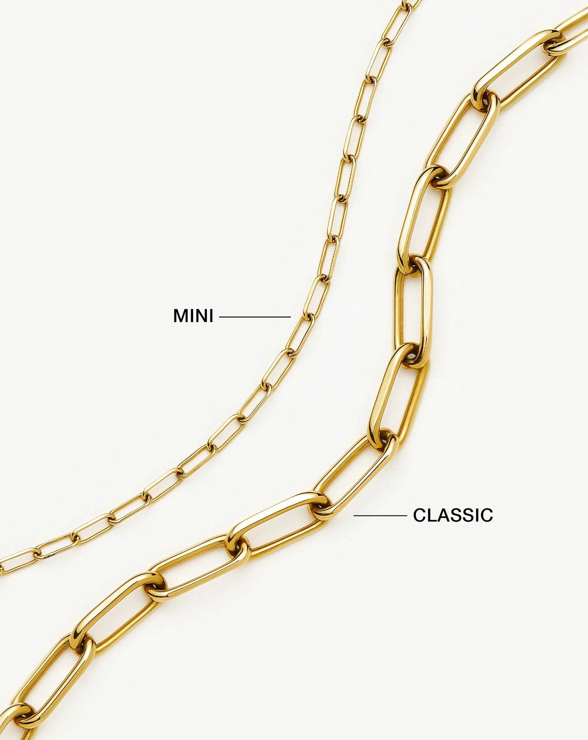 Mini Paperclip Chain Necklace | 18k Gold Plated Necklaces Missoma 