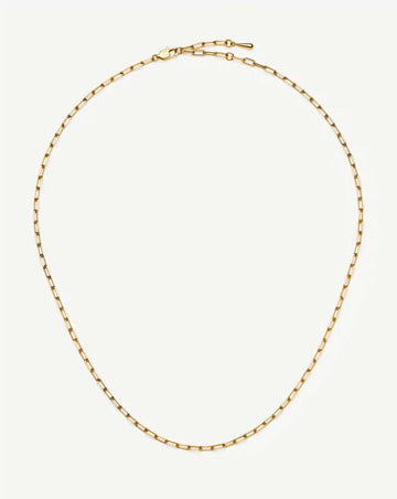 Mini Paperclip Chain Necklace | 18k Gold Plated