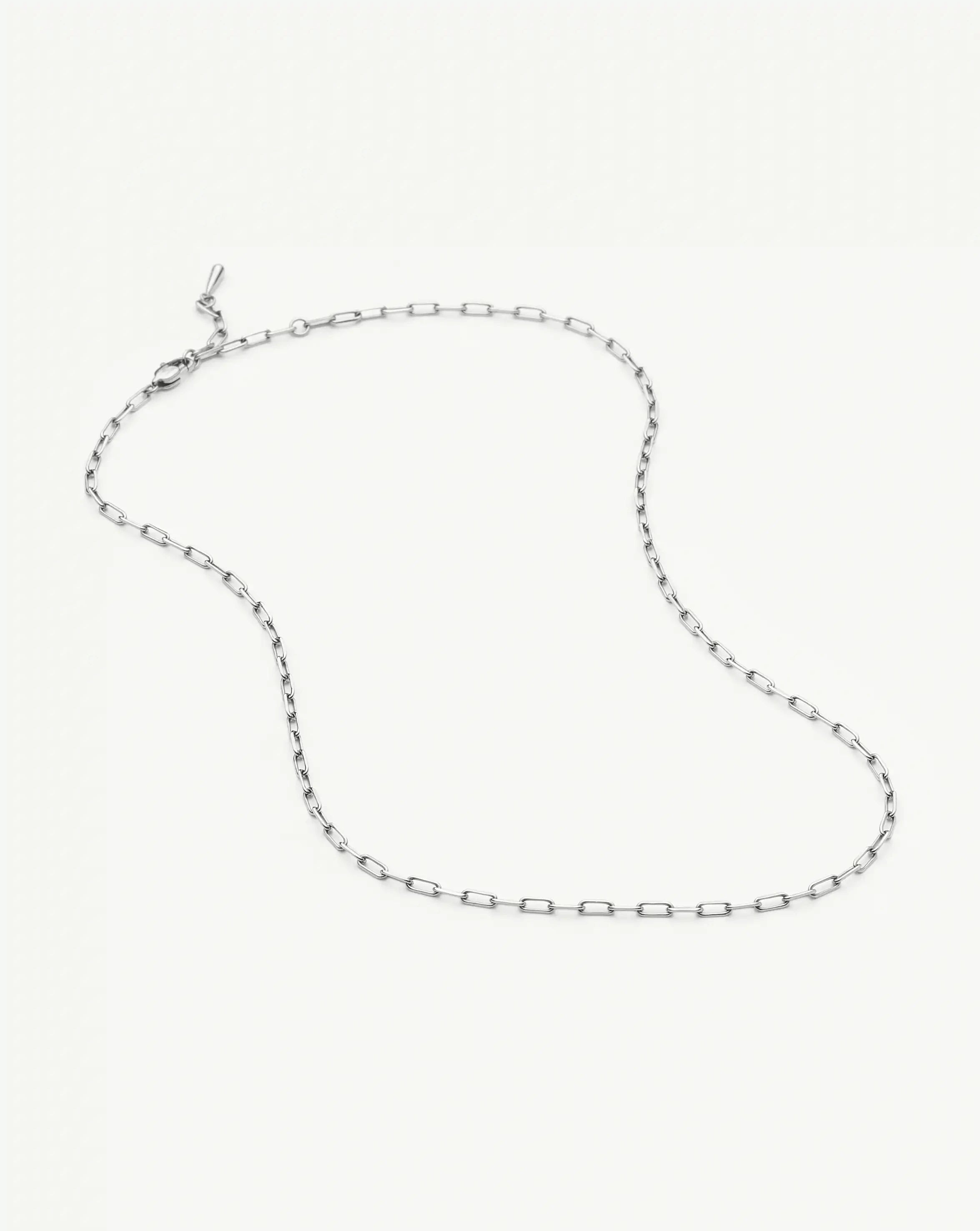Mini Paperclip Chain Necklace | Platinum Plated Necklaces Missoma 