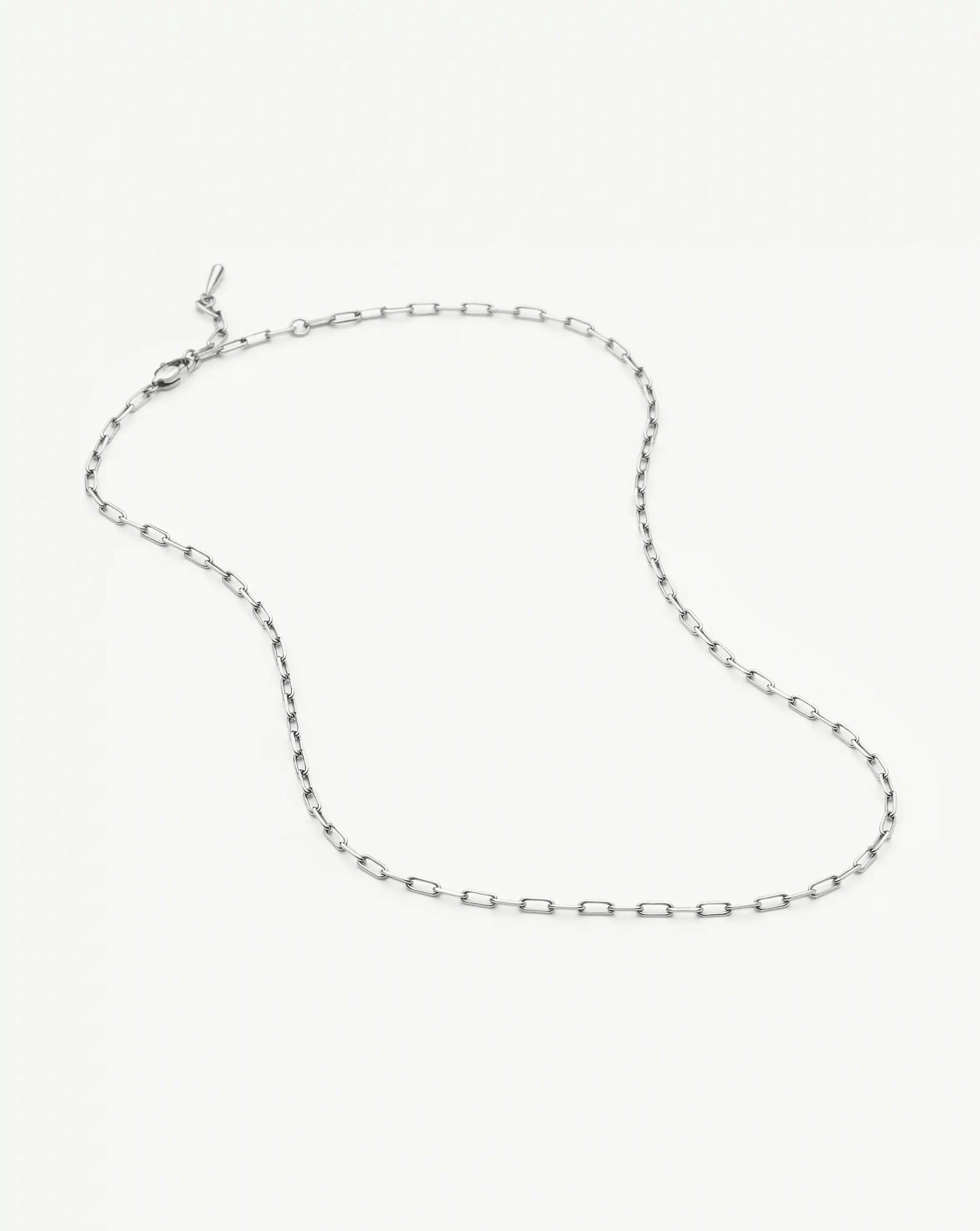 Mini Paperclip Chain Necklace | Platinum Plated Necklaces Missoma 