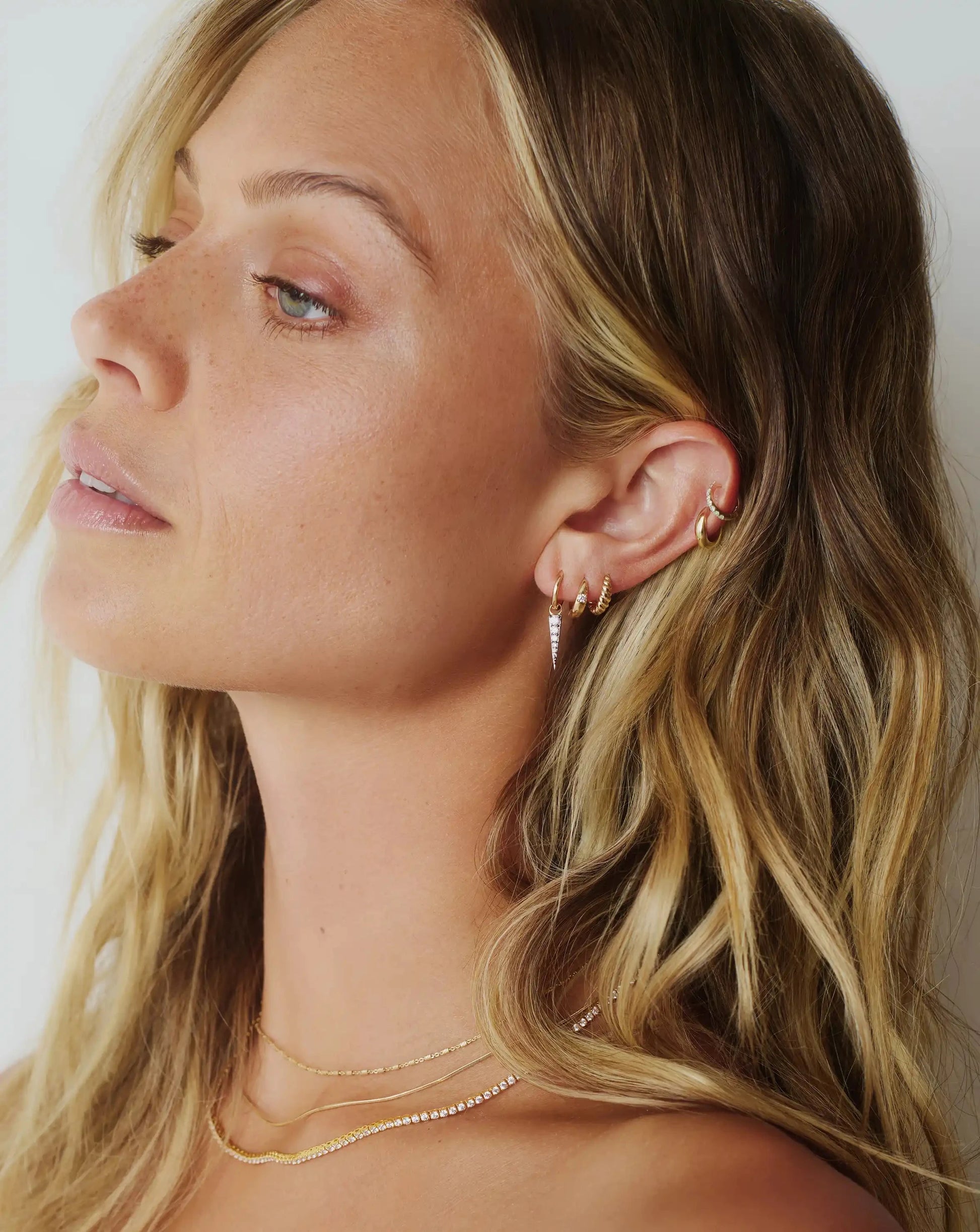 Mini Pave Spike Charm Hoop Earrings | 18k Gold Vermeil/Cubic Zirconia Earrings Missoma 