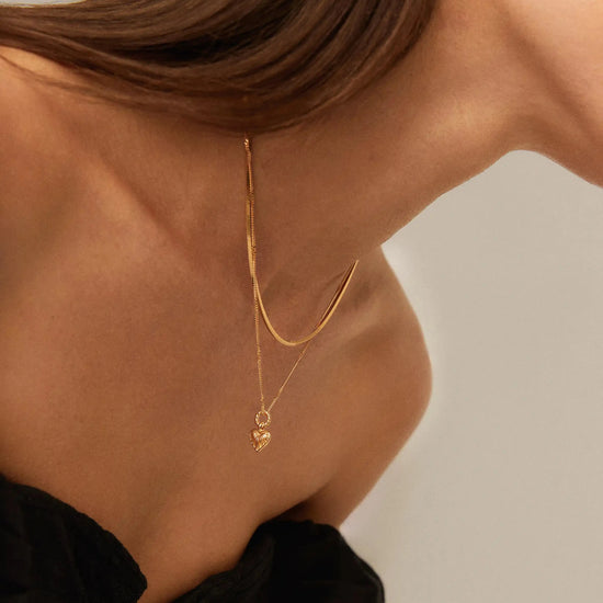 Mini Ridge Heart Charm Pendant Necklace Necklaces Missoma 