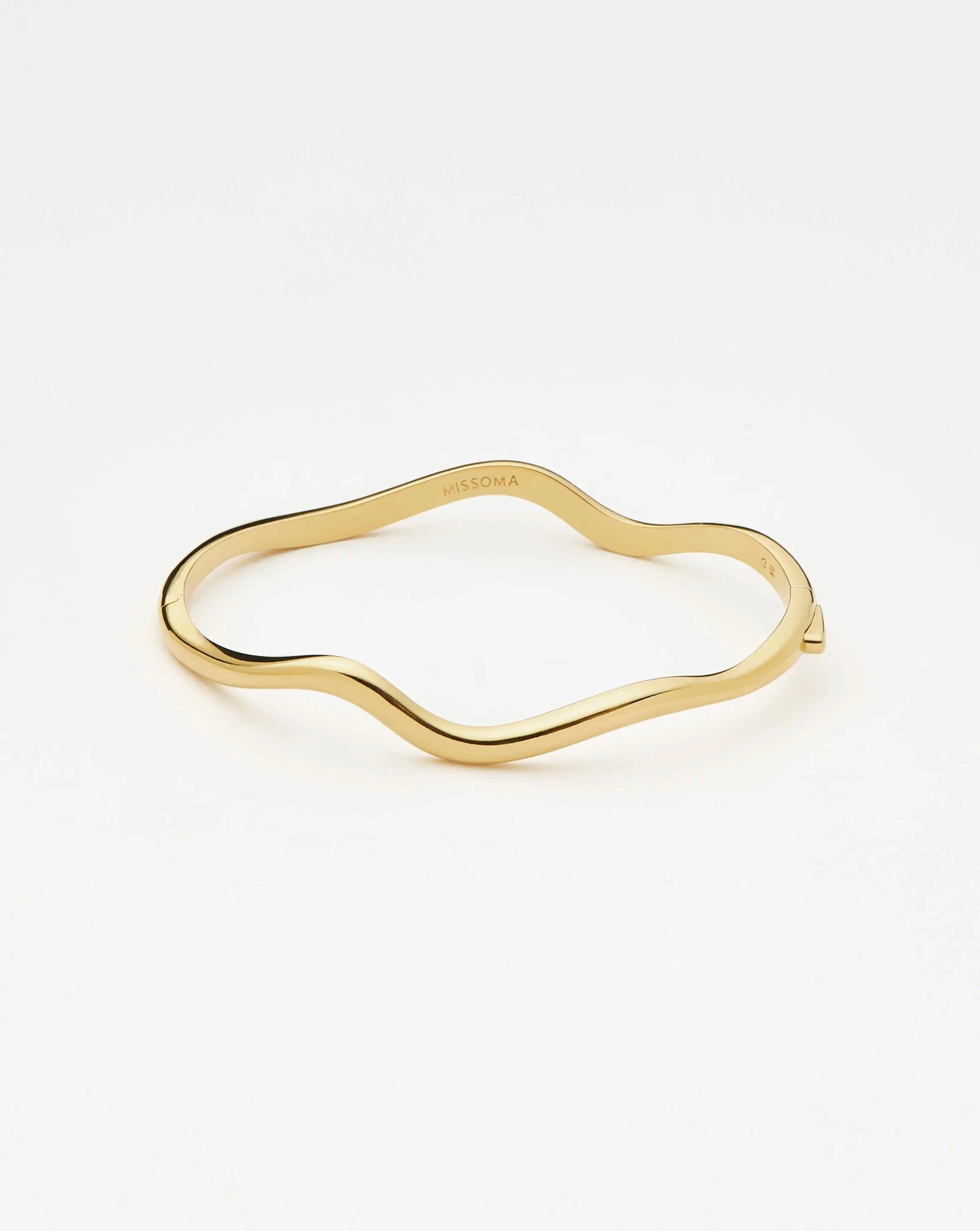 Molten Classic Hinged Bangle | 18k Gold Plated Bracelets Missoma 
