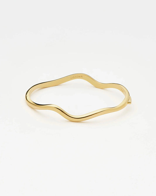 Molten Classic Hinged Bangle | 18k Gold Plated Bracelets Missoma 