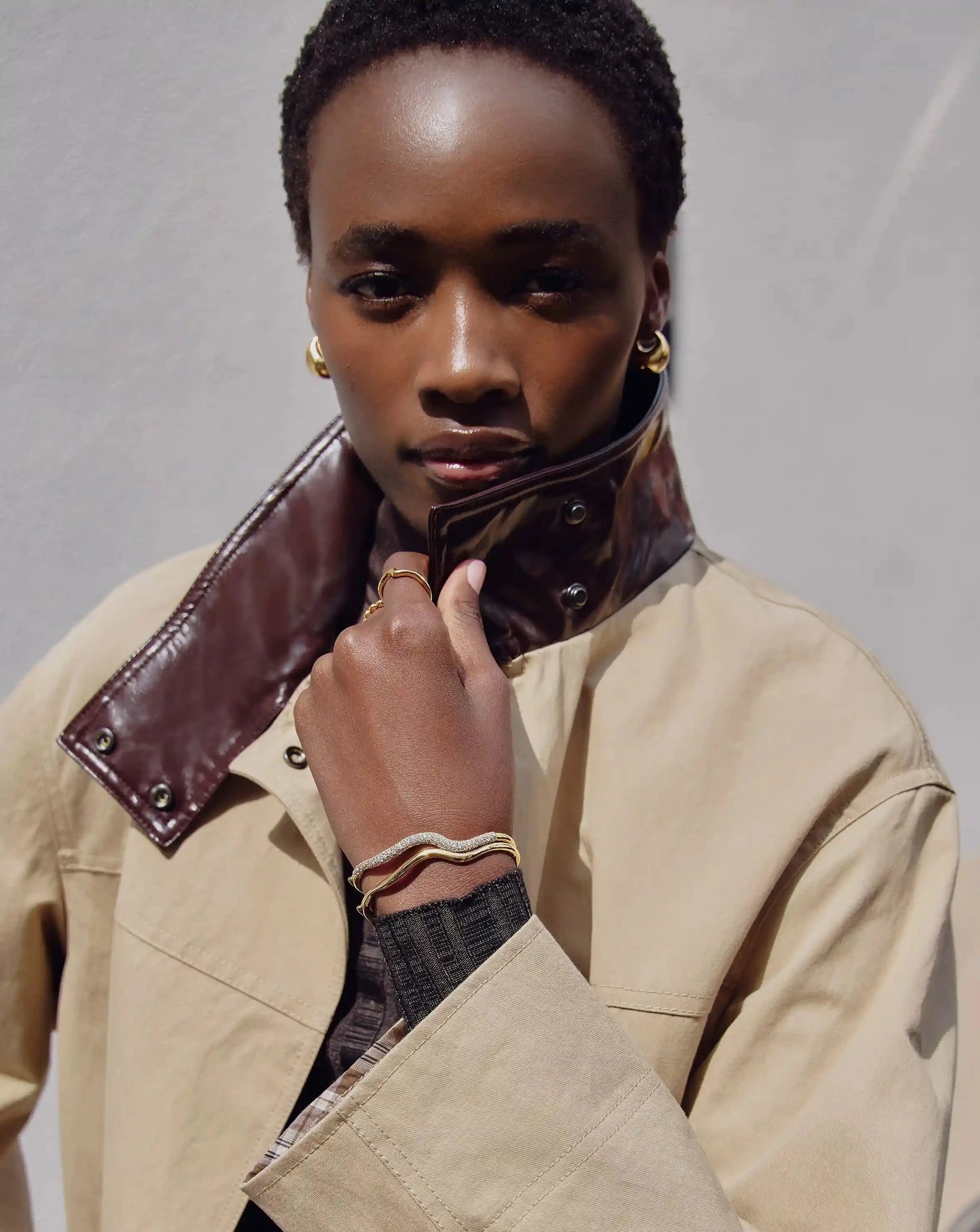 Molten Classic Hinged Bangle | 18k Gold Plated Bracelets Missoma 