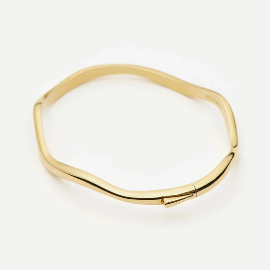 Molten Classic Hinged Bangle | 18k Gold Plated Bracelets Missoma 