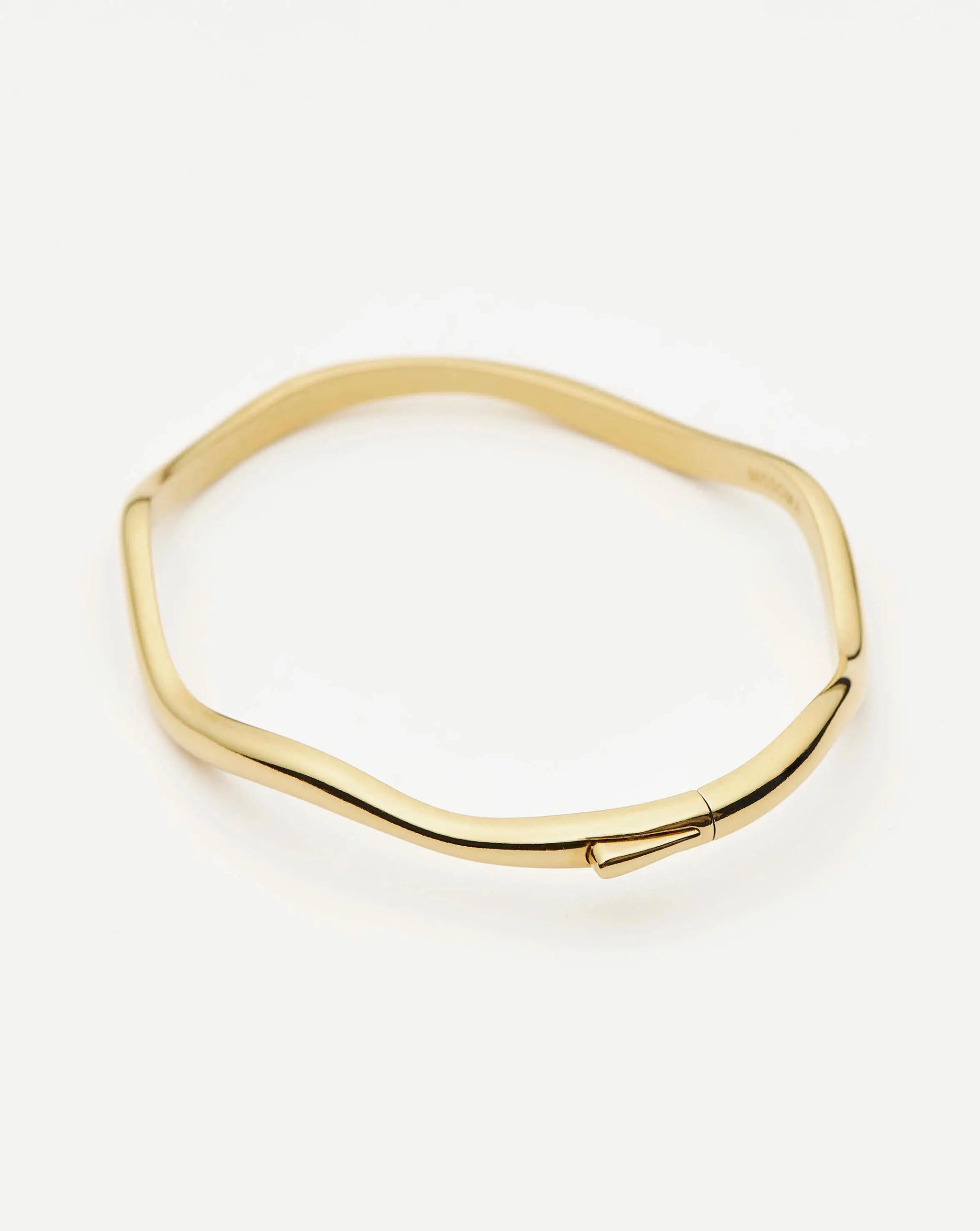 Molten Classic Hinged Bangle | 18k Gold Plated Bracelets Missoma 