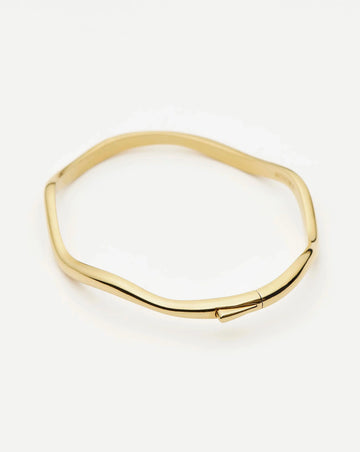 Molten Classic Hinged Bangle | 18k Gold Plated Bracelets Missoma 