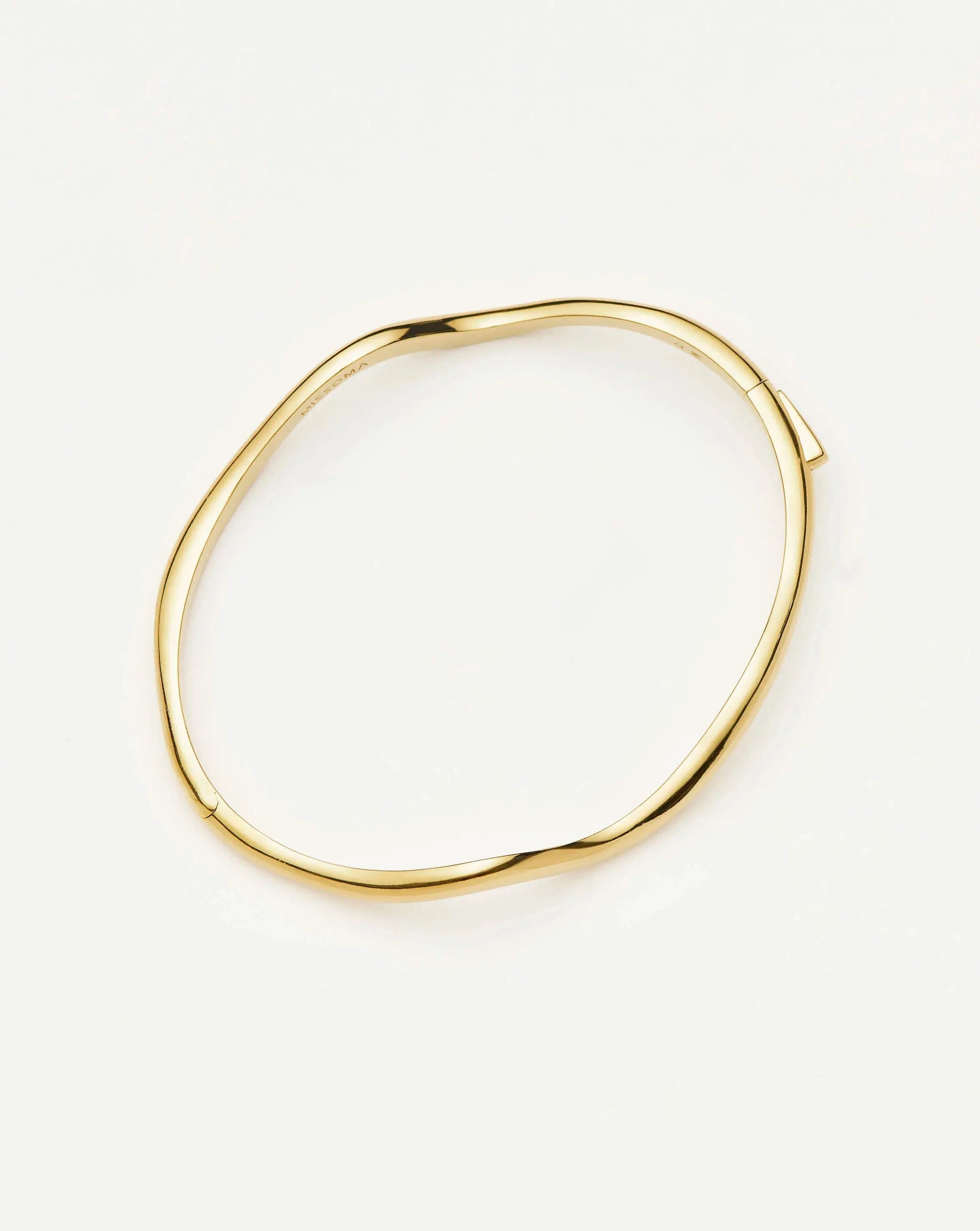 Molten Classic Hinged Bangle | 18k Gold Plated Bracelets Missoma 