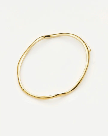 Molten Classic Hinged Bangle | 18k Gold Plated Bracelets Missoma 