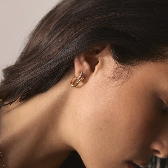 Molten Classic Small Hoop Earrings | 18k Gold Plated Earrings Missoma 