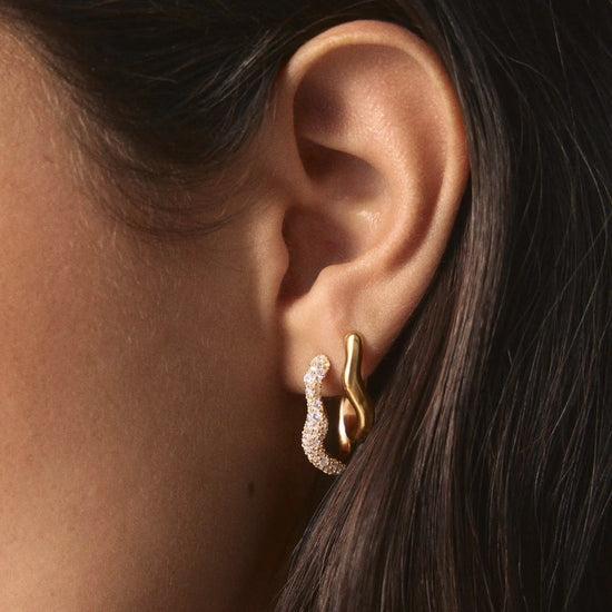 Molten Classic Small Hoop Earrings | 18k Gold Plated Earrings Missoma 