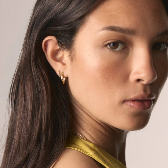 Molten Classic Small Hoop Earrings | 18k Gold Plated Earrings Missoma 