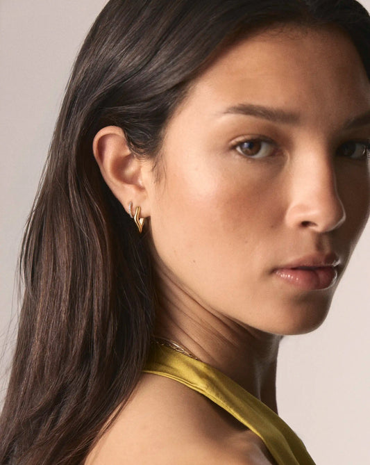 Molten Classic Small Hoop Earrings | 18k Gold Plated Earrings Missoma 