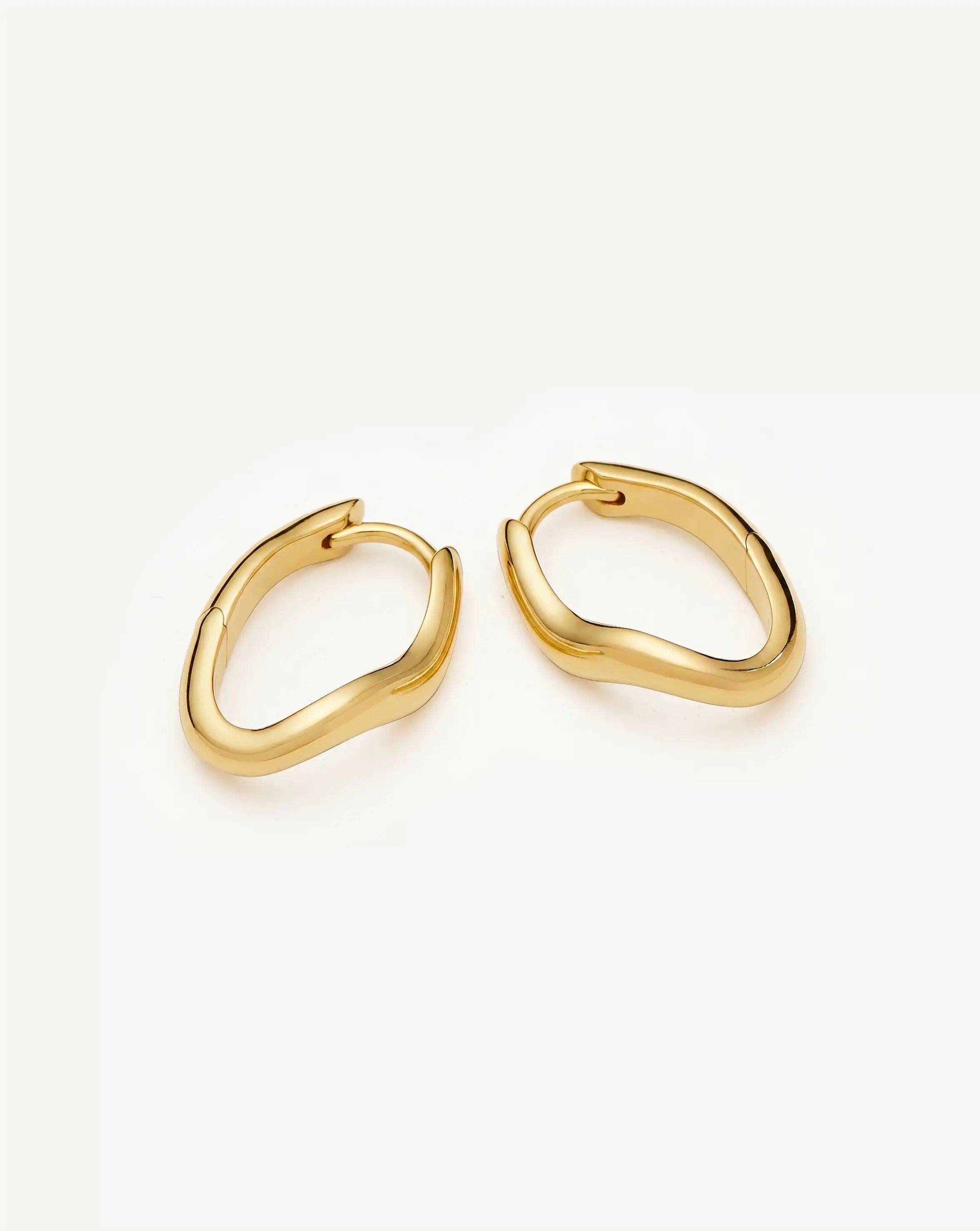 Molten Classic Small Hoop Earrings | 18k Gold Plated Earrings Missoma 