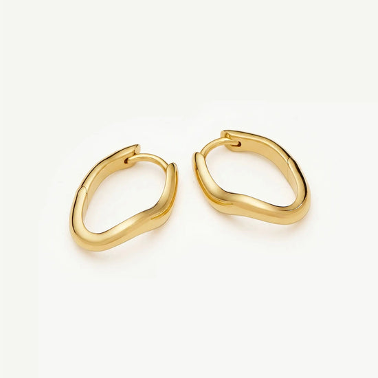 Molten Classic Small Hoop Earrings | 18k Gold Plated Earrings Missoma 