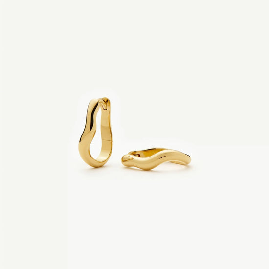 Molten Classic Small Hoop Earrings | 18k Gold Plated Earrings Missoma 