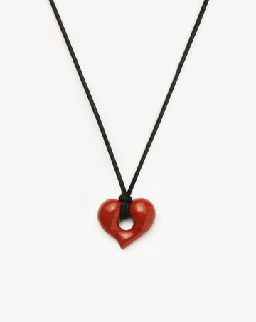 Molten Heart Gemstone Pendant Cord Necklace Necklace Missoma 
