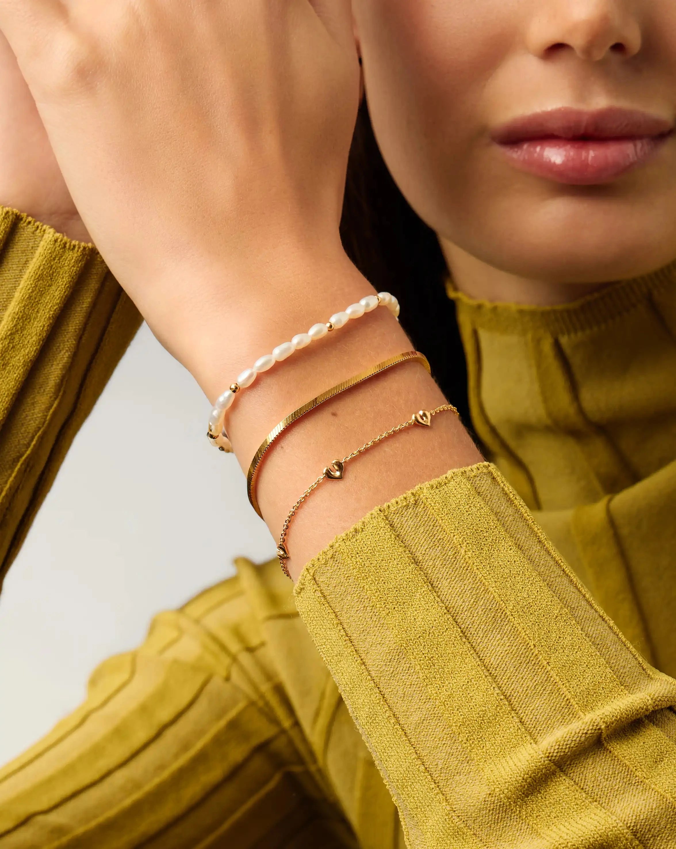 Molten Heart Mini Charm Bracelet | 18k Gold Vermeil Bracelet Missoma 