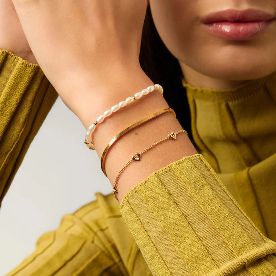 Molten Heart Mini Charm Bracelet | 18k Gold Vermeil Bracelet Missoma 