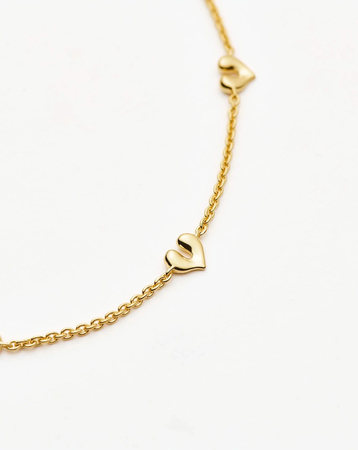 Molten Heart Mini Charm Bracelet | 18k Gold Vermeil Bracelet Missoma 