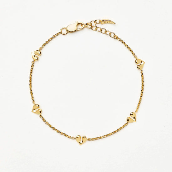 Molten Heart Mini Charm Bracelet | 18k Gold Vermeil Bracelet Missoma 
