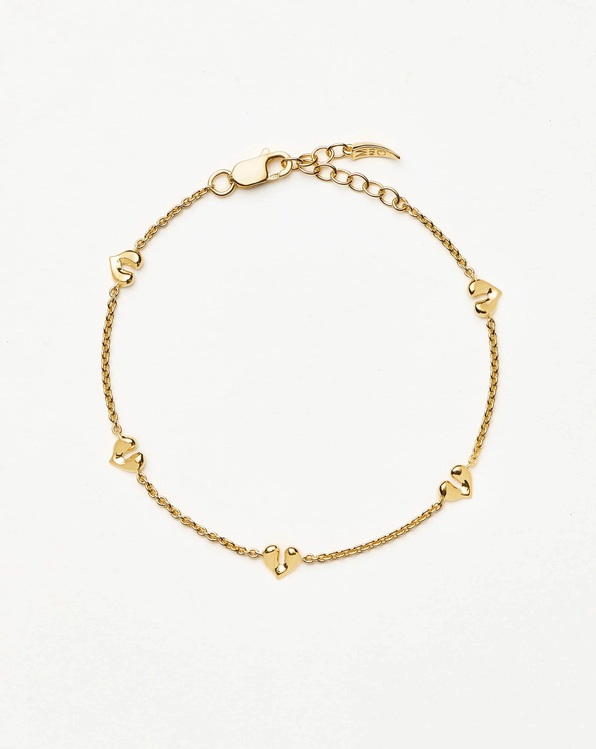 Molten Heart Mini Charm Bracelet | 18k Gold Vermeil Bracelet Missoma 