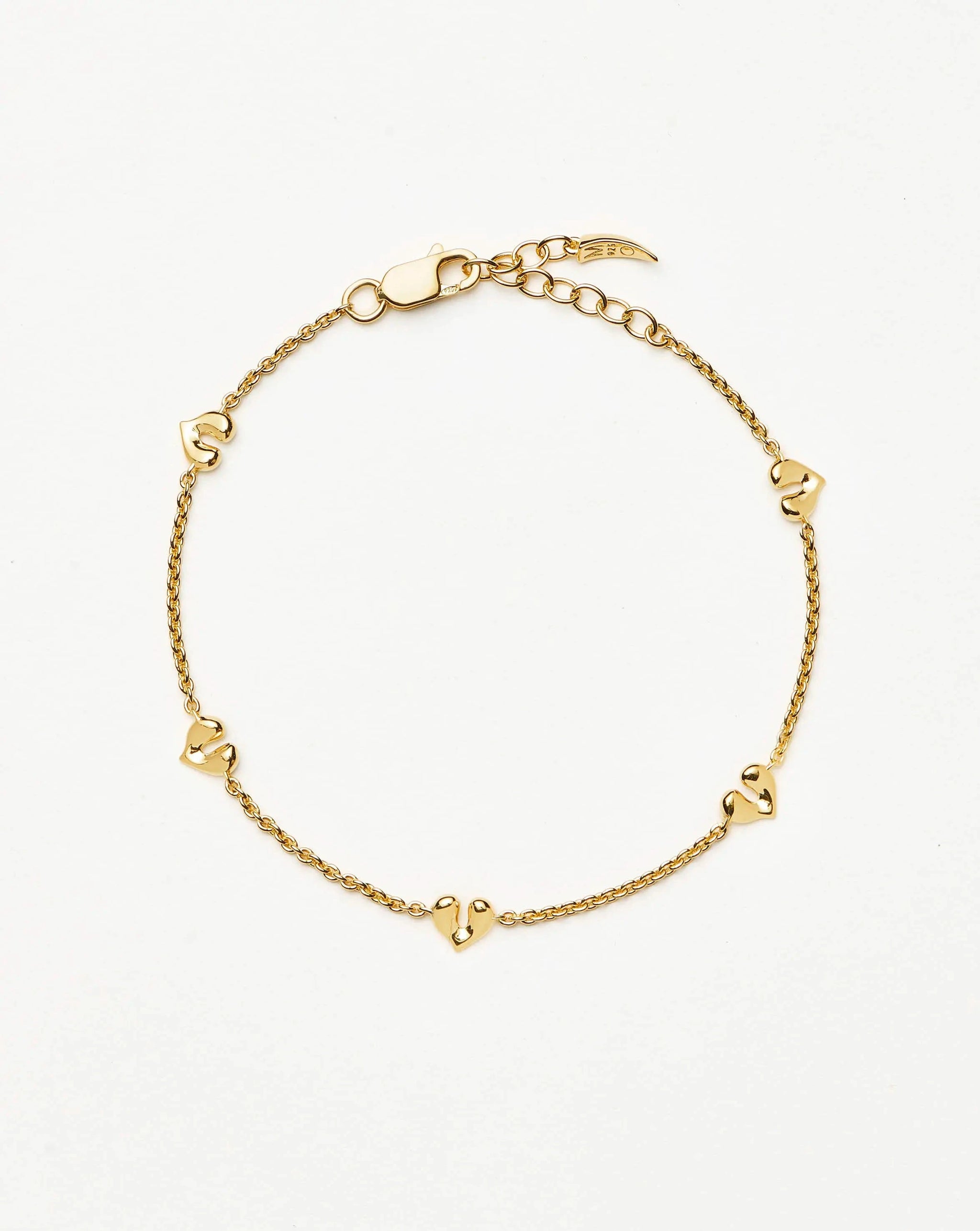 Molten Heart Mini Charm Bracelet | 18k Gold Vermeil Bracelet Missoma 