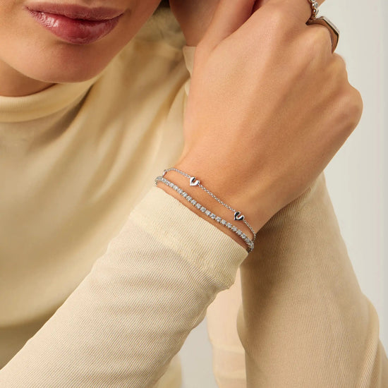 Molten Heart Mini Charm Bracelet | Sterling Silver Bracelet Missoma 