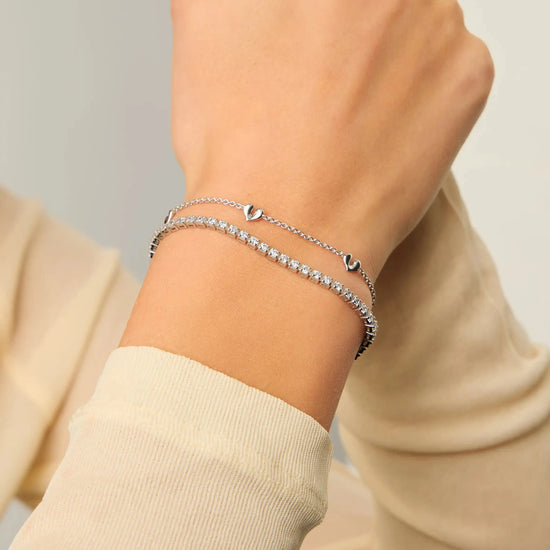 Molten Heart Mini Charm Bracelet | Sterling Silver Bracelet Missoma 