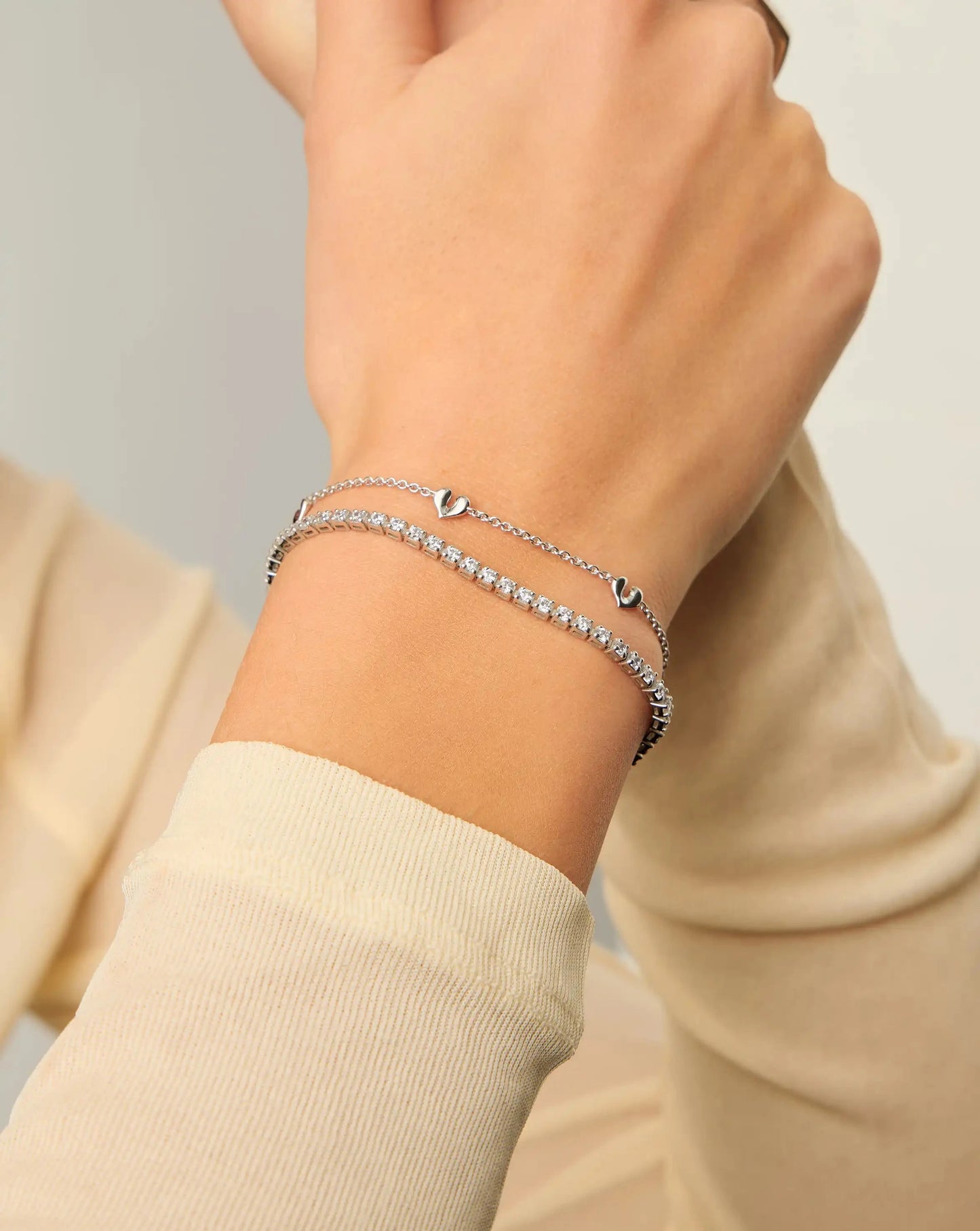 Molten Heart Mini Charm Bracelet | Sterling Silver Bracelet Missoma 